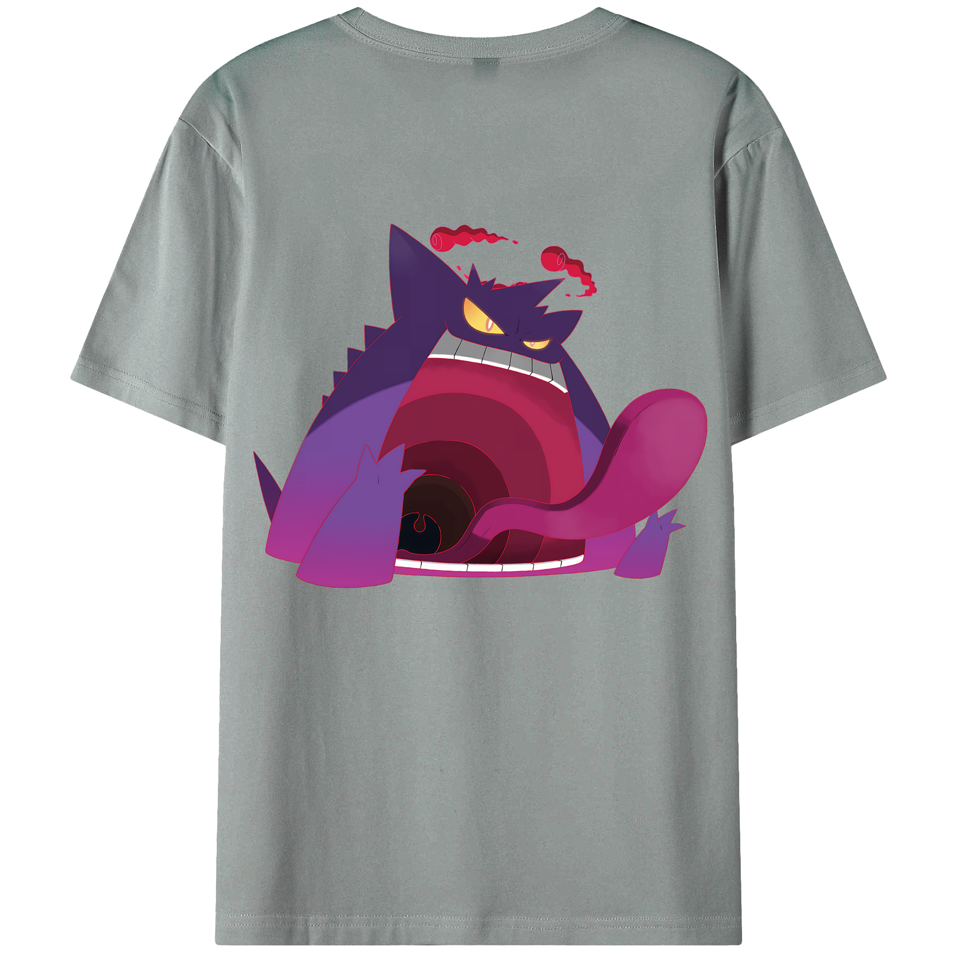 （画像用） ポケットモンスター Pokémon 綿100％ メンズ半袖Tシャツ（バックプリント） 通気性